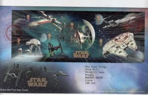2015 STAR WARS MINI SHEET FIRST DAY COVER