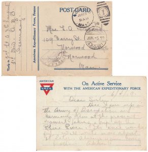 United States A.E.F. World War I Soldier's Free Mail 1919 Third Army, A.P.O. ...