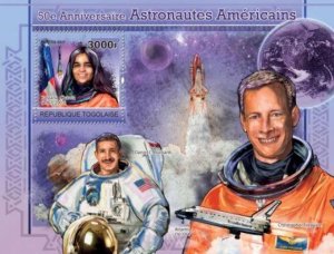 Togo - Space Astronauts on Stamps -  Stamp S/S - 20H-131