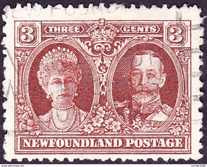 NEWFOUNDLAND 1928 KGV 3c Brown SG166 Used