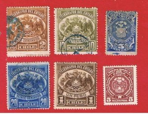 Chile  Revenue Stamps   Free S/H