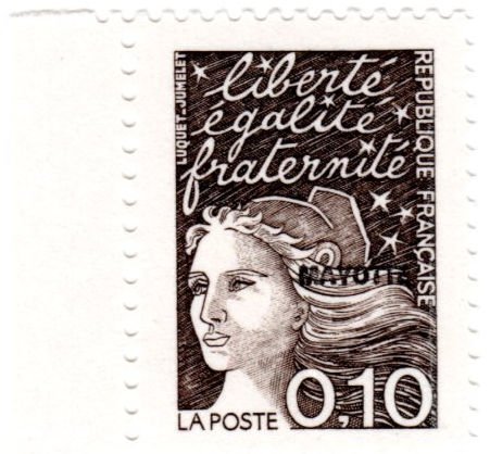 Mayotte Scott 75-78 (1997: Marianne Type of France Overprinted)