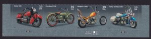 Scott #4088a (4085-88) Am Motorcycles (Block) Strip of 4 Stamps - MNH PC#5 Bott