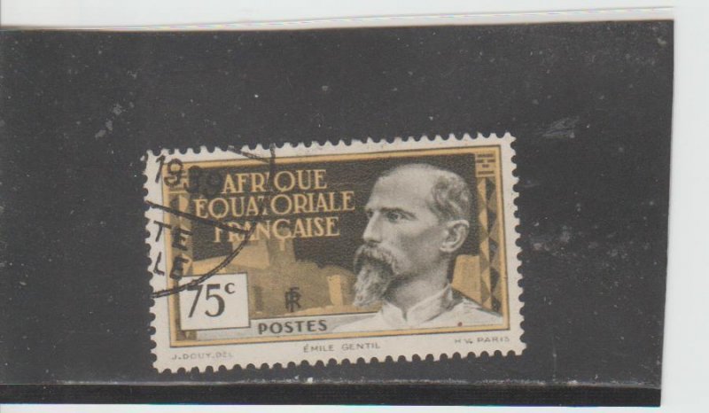 French Equatorial Africa  Scott#  53  Used  (1937 Emile Gentil)