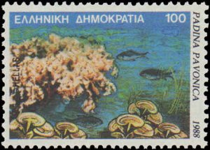 Greece #1616-1620, Complete Set(5), 1988, Marine LIfe, Never Hinged