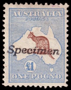 Australia Scott 55 Specimen, Ultra. & Brn. Org. (1916) Mint H F-VF, CV$3000.00 M