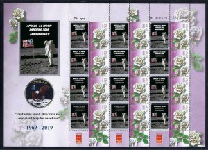 ISRAEL 2019 SPACE APOLLO 11 MOON LANDING 50th ANNIVERSARY ASTRONAUTS SHEET III