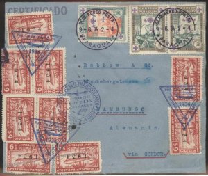 Paraguay 1934 Graf Zeppelin 2.SAF South America Flight Germany Cover 106930