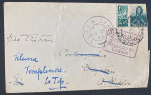 1943 Somerset South Africa POW Interment Camp Censored Cover To Ireland