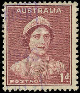 AUSTRALIA Sc 181 USED - 1941 1p Queen Elizabeth - Pf 15x14 -  Sound, No Faults