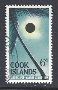Cook Islands #159 Used CV$.40 Solar Eclipse