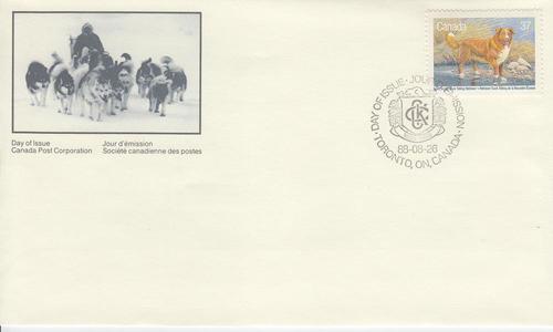 1988 Canada Nova Scotia Retriever Dog  (Scott 1218) FDC