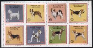 Calve Island 1984 Rotary - Dogs perf set of 8 values (10p...