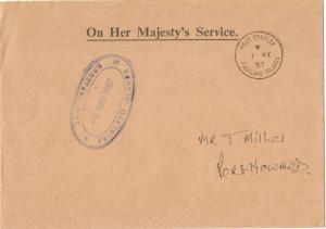 Falkland Islands 1987 OHMS Plain Cover