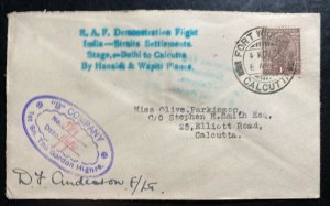 1930 Fort Williams India RAF Demonstration Flight cover Anderson Pilot Signed