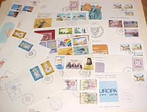 CYPRUS FDC 15 DIFF.  1977-1983 CACHET UNADDRESSED