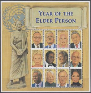 ST VINCENT GRENADINES Sc # 2726a-l CPL MNH SHEET of 12 - YEAR of the ELDERS