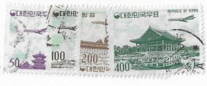 Korea Sc #C23-C26 set of 4 airmails used VF