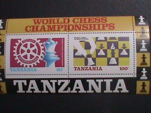 ​TANZANIA WORLD CHESS CHAMPIONSHIP -MNH S/S-VERY FINE WE SHIP TO WORLD WIDE.