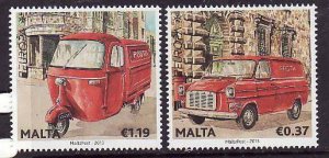 Malta-Sc#1484-5- id12-unused NH set-Europa-Vehicles-Transportation-2013-