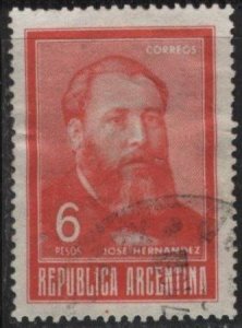 Argentina 817 (u) 6p José Hernández, author of “Martín Fierro”, rose red (1967)