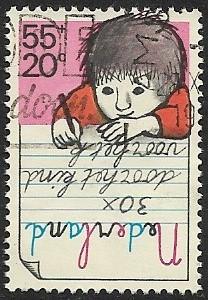 Netherlands - # B550 - Boy Writing - used  (P25)