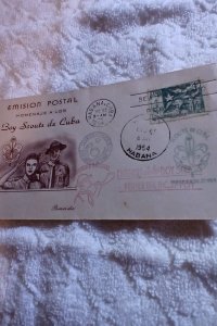 CUBA.1954.HOMENAJE A LOS BOY SCOUTS DE CUBA.FDC