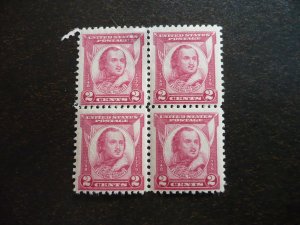 Stamps - USA - Scott# 690 - Mint Hinged Block of 4 Stamps