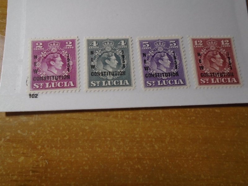 St Lucia  #  152-55  MNH