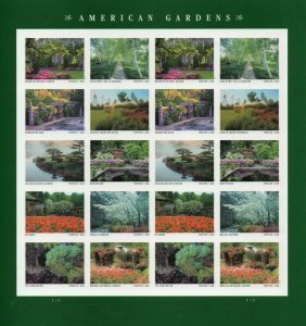 U.S.#5470a American Gardens 55c Pane of 20, MNH.