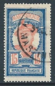 Martinique #72 Used 15c Martinique Woman