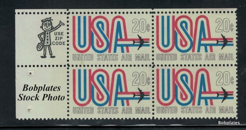 BOBPLATES #C75 Stylized USA Zip Block F-VF MintNH ~See Details for Positions
