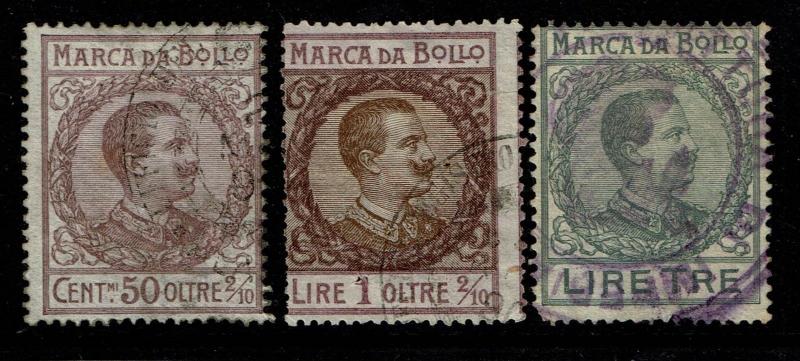 Italy 3 Tassa Fissa 1906 Revenues, sideway wmk, see notes - S5672