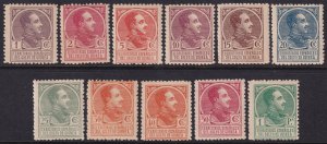 Spanish Guinea 1919 Sc 158-68 partial set MNH**