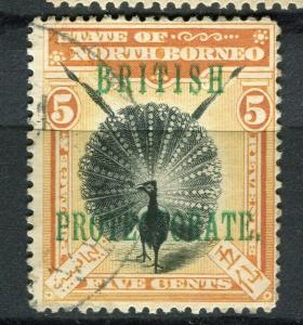 NORTH BORNEO; 1901 BRITISH PROTEC. issue fine used 5c. value + Postal cancel