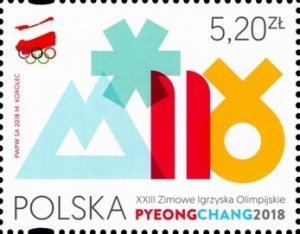 Poland 2018 MNH Stamp Sport Olympics Winter Olympic Games PyeongChang