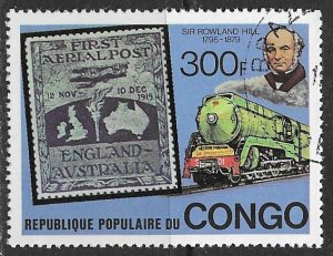 Congo, People's Republic ~ Scott # 502 ~ Used ~ Sir Roland Hill