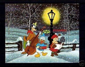 REDONDA - 1981 - DISNEY - CHRISTMAS CAROLS - MICKEY - DONALD - MINT - S/SHEET!