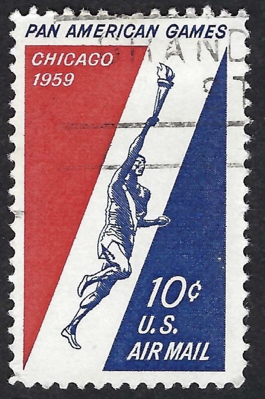 United States #C56 10¢ Pan-Am Games (1959). Used.