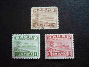 Stamps - Nauru - Scott# 17-19a - Used & Mint Hinged Part Set of 3 Stamps