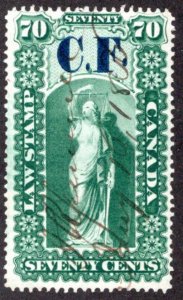 van Dam OL8, 70c, used,  C.F. o/p, dramatic raise of ., Ontario Canada Law R