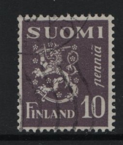 Finland    #159  used  1930   Lion  10p dull violet