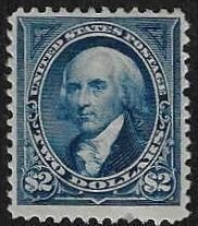 U.S. #262 Unused OG HR; $2 Madison (1894) - Weiss Certificate