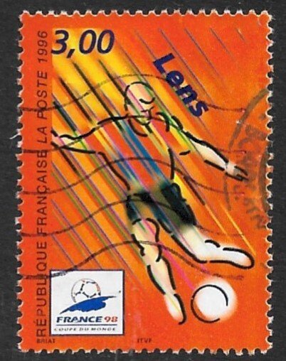 FRANCE 1996 3fr France 96 World Cup Soccer Issue Sc 2530 VFU