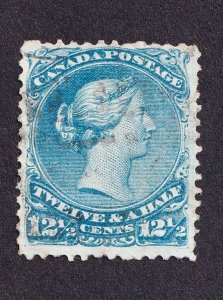 Canada, Scott 28, Used, Large Queen, A few Short Perfs