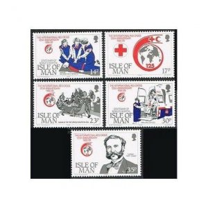 Isle of Man 403-407,MNH.Michel 412-416. Red Cross,125th Ann.1989.Henry Dunant.