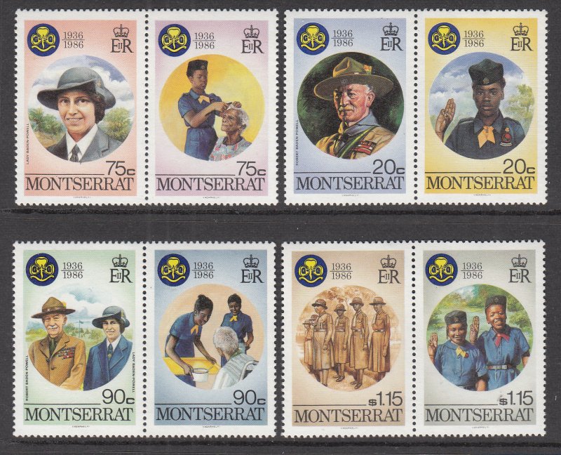 Montserrat 592-595 Scouts MNH VF