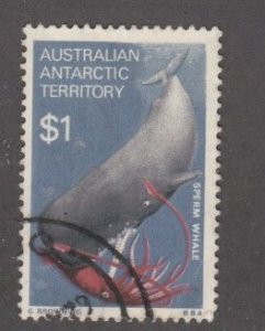 Australian Antarctic Territory # L34, Sperm Whale - Giant Squid, Used, 1/3 Cat.