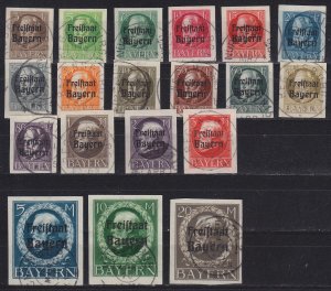 GERMANY Bayern Bavaria [1919] MiNr 0152-70 B ( O/used ) [01]