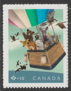 Canada B35 Community Foundation Animals Hot Air Balloon P+10 single MNH 2024